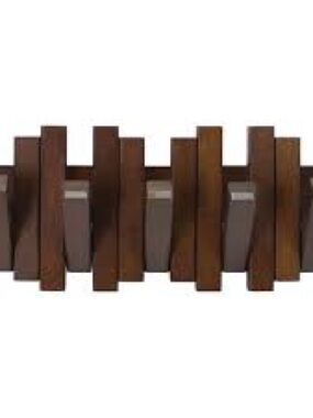 New in box KIRKTON HOUSE Retractable Wall Hook, Dark Brown 15 x 1.5 x 6.3